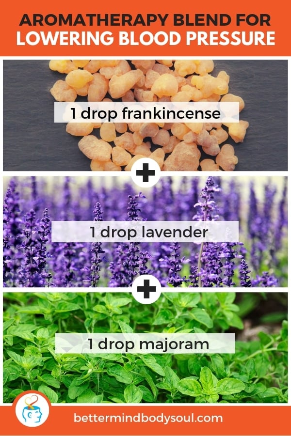 Aromatherapy Blend for Lowering Blood Pressure. Frankincense + Lavender + Marjoram