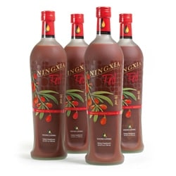 Ningxia Red 4 Bottles in white background