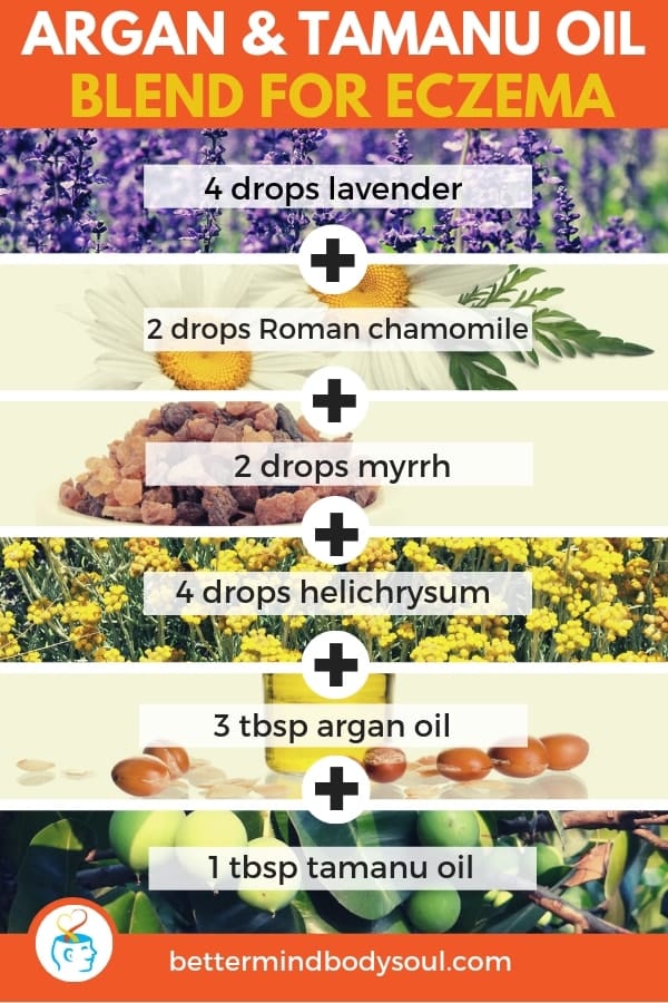 lavender + Roman chamomile + myrrh + helichrysum + argan oil + tamanu oil