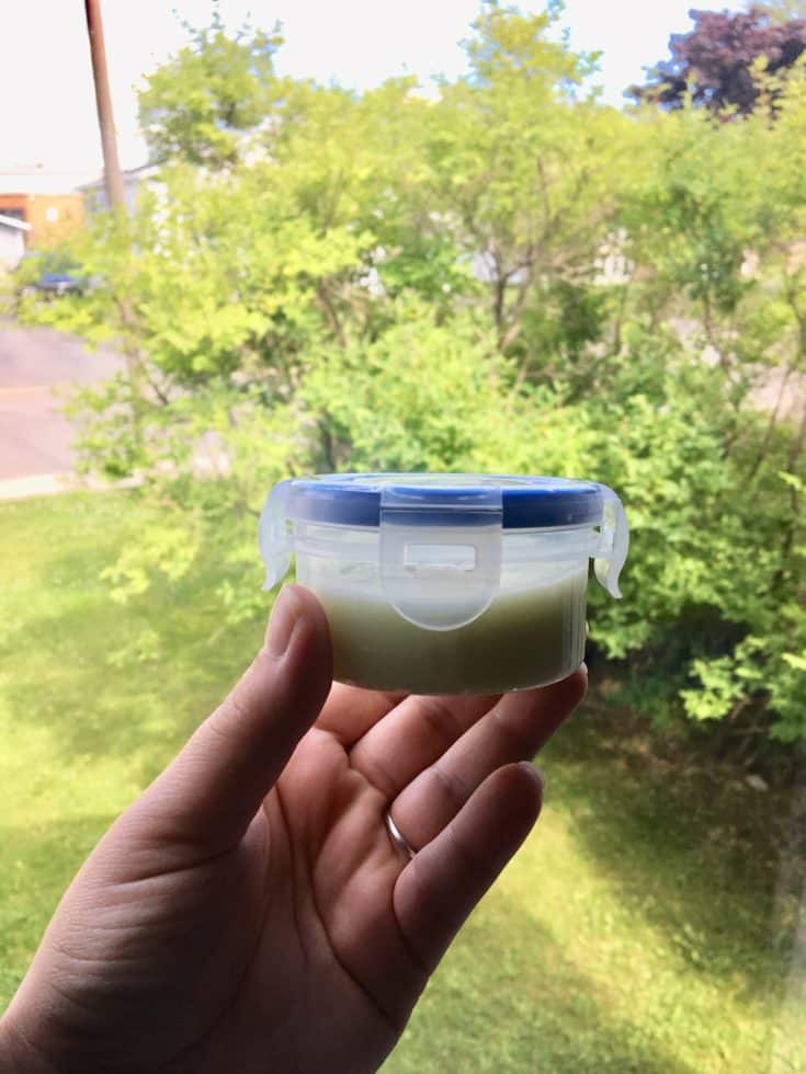 finish product of DIY natural deodorant