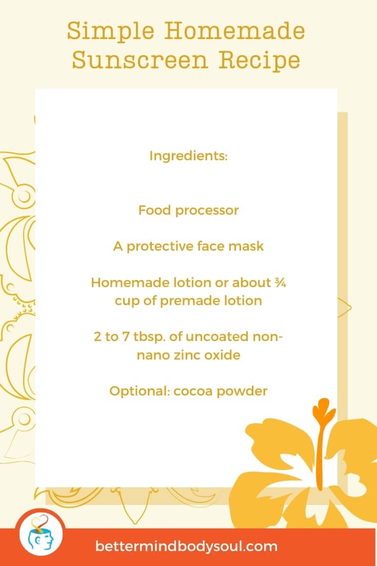 Food Processor+Protective Face Mask+Premade Lotion+Non-nano zinc oxide+optional cocoa powder