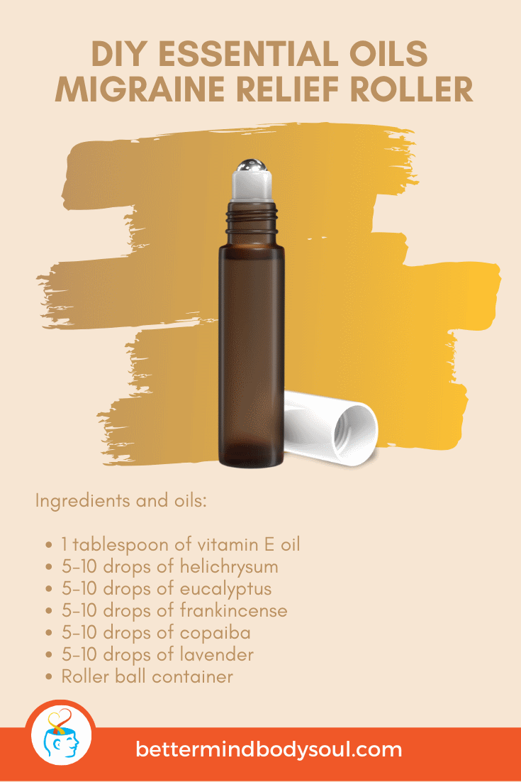 DIY Essential Oils Migraine Relief Roller Ingredients and oils