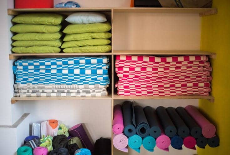 Yoga Prop Storage Ideas