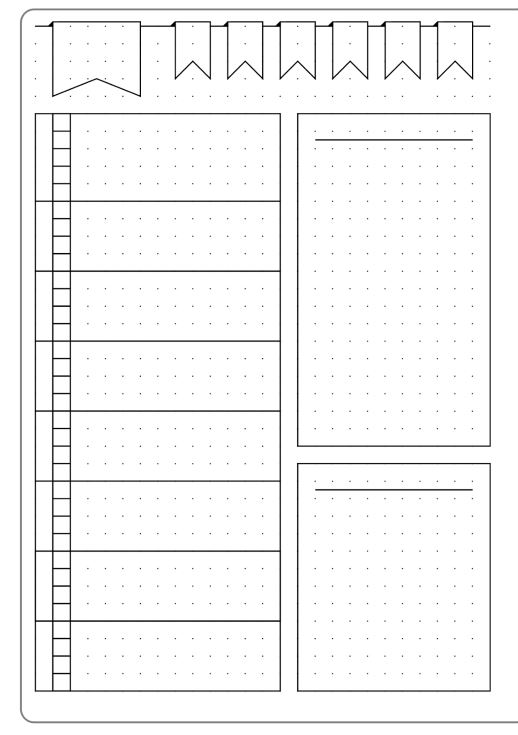 A Week at a Glance journal template